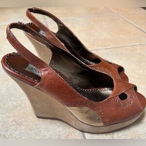 Vintage leather steve madden Rhapsody wedges